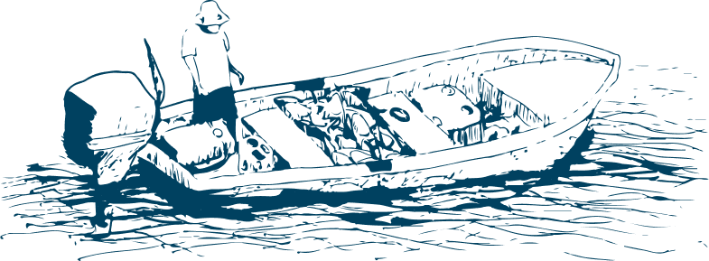 Decoración lancha artesanal