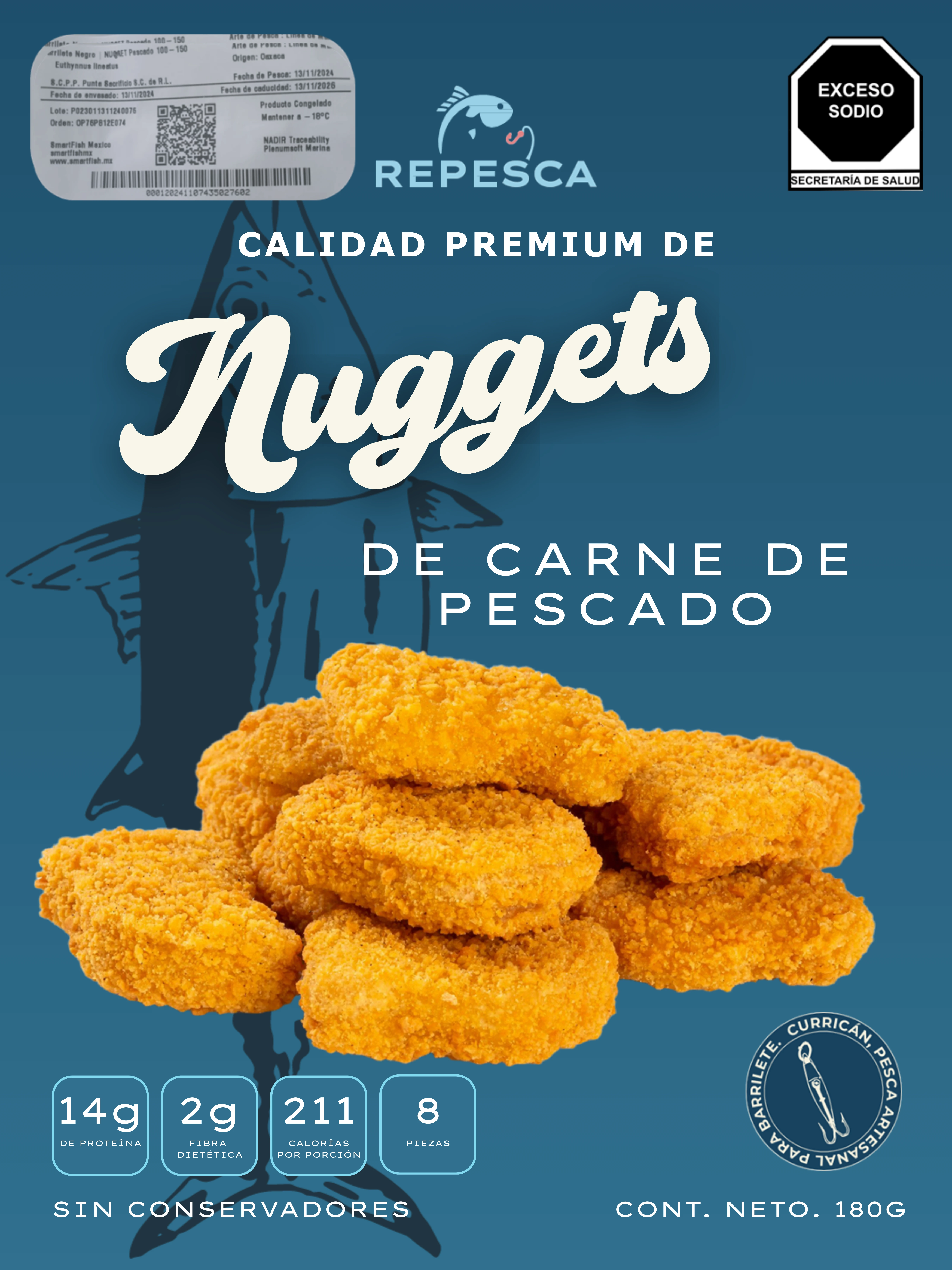 Nuggets de carne de pescado